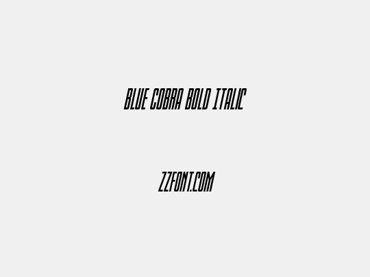 Blue Cobra Bold Italic