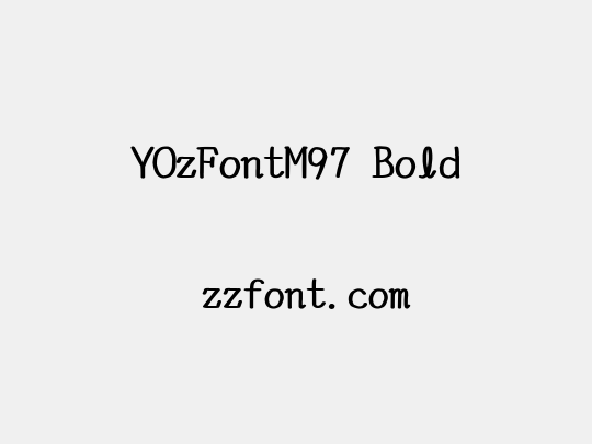 YOzFontM97 Bold