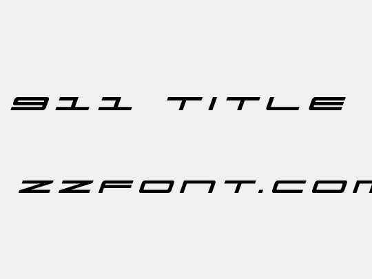Ultra 911 Title Italic