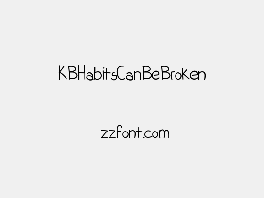 KBHabitsCanBeBroken