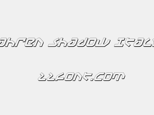 Yahren Shadow Italic