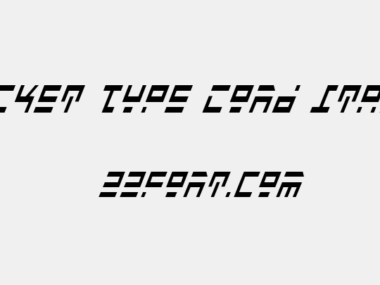 Rocket Type Cond Italic