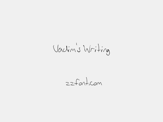 Vadim's Writing