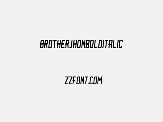 BrotherJhonBoldItalic