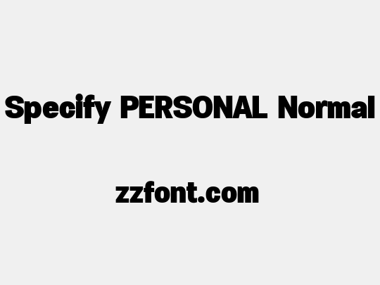 Specify PERSONAL Normal