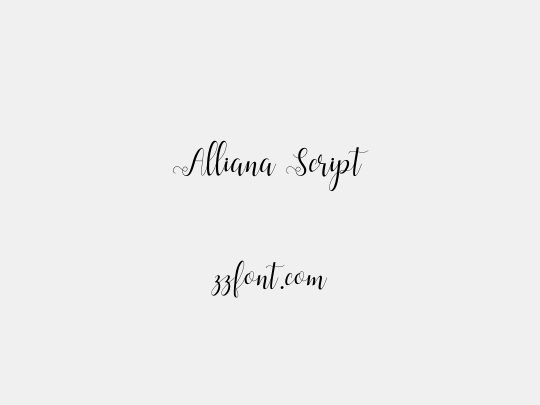 Alliana Script