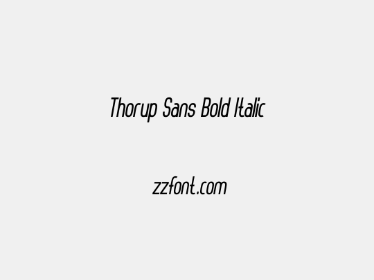 Thorup Sans Bold Italic