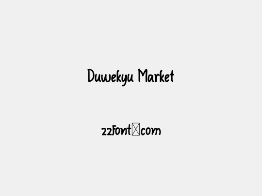 Duwekyu Market