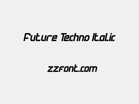 Future Techno Italic