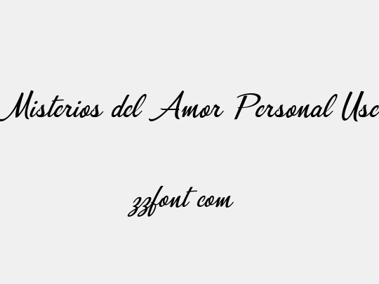 Misterios del Amor Personal Use