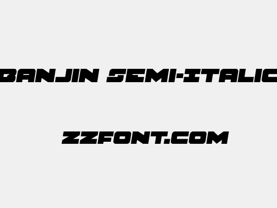 Banjin Semi-Italic