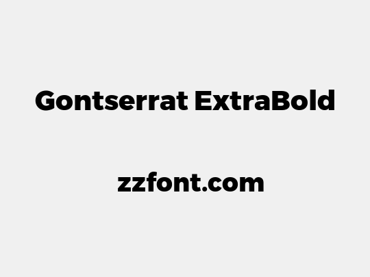 Gontserrat ExtraBold
