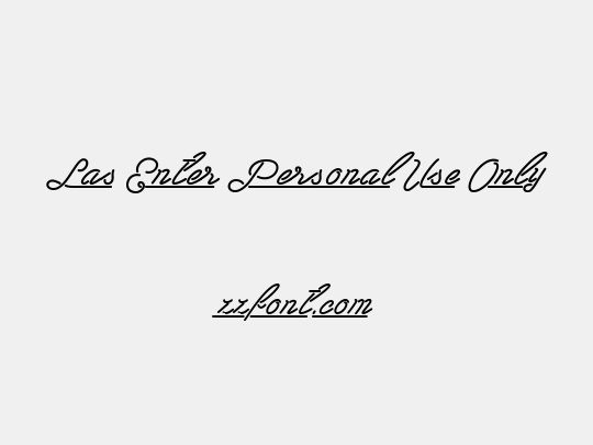 Las Enter Personal Use Only