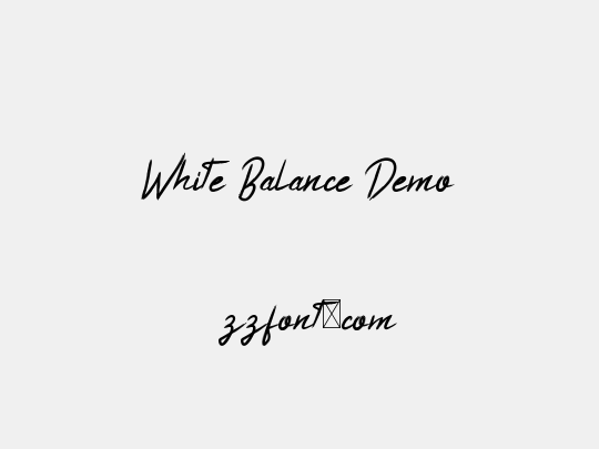 White Balance Demo