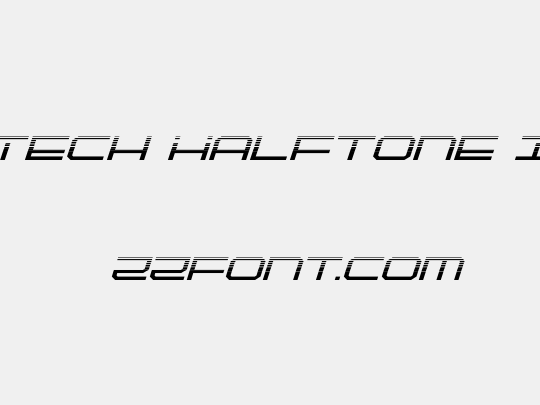 QuickTech Halftone Italic