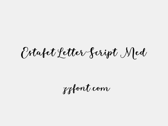 Estafet Letter Script Med