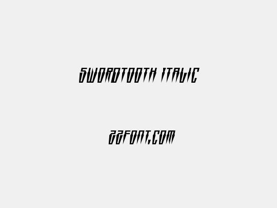 Swordtooth Italic