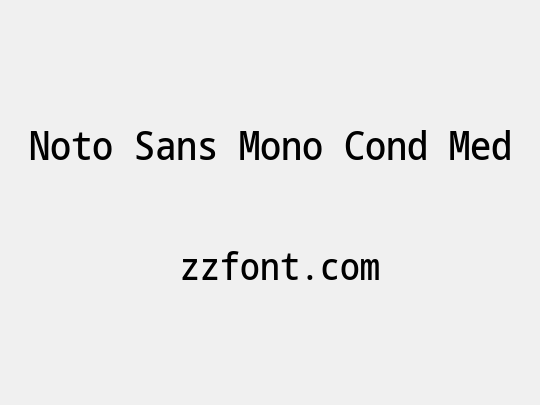 Noto Sans Mono Cond Med