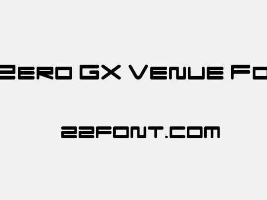 F-Zero GX Venue Font