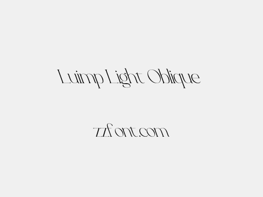 Luimp Light Oblique