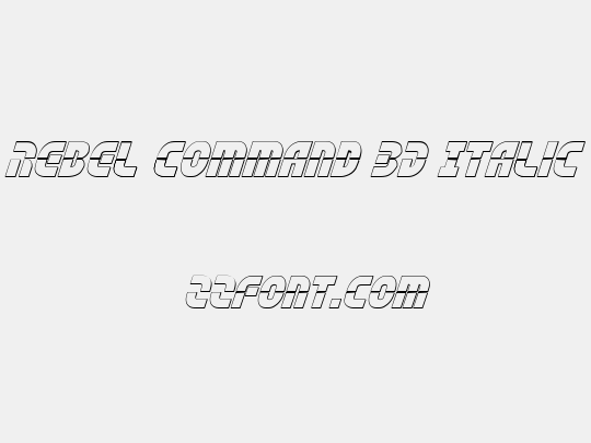 Rebel Command 3D Italic