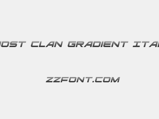 Ghost Clan Gradient Italic