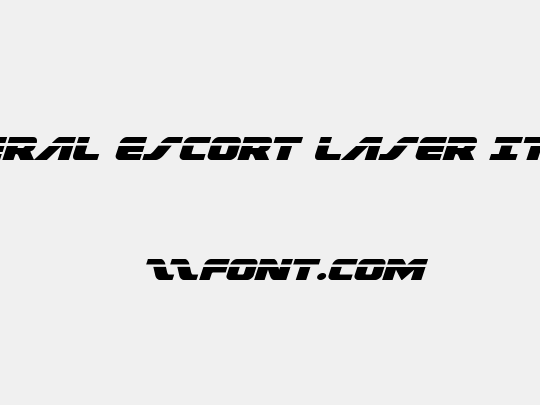 Federal Escort Laser Italic