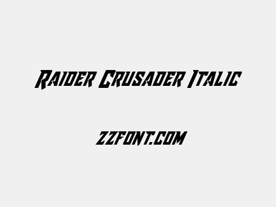 Raider Crusader Italic