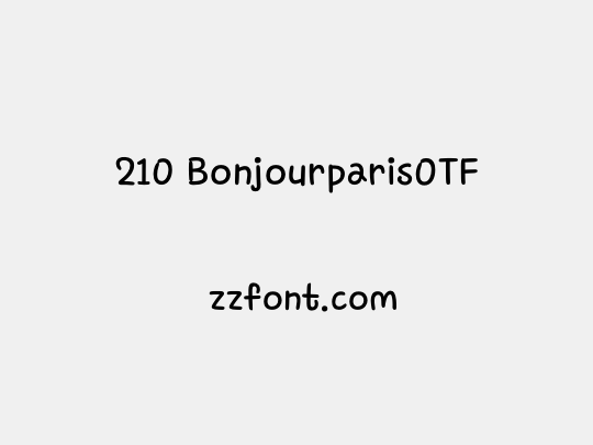 210 BonjourparisOTF
