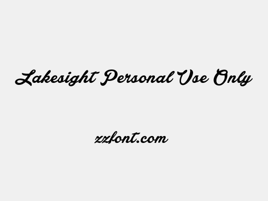 Lakesight Personal Use Only