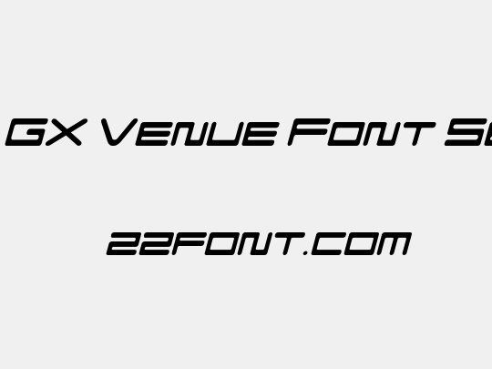 F-Zero GX Venue Font SemLtOb