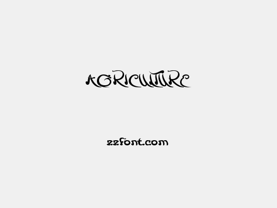 AGRICULTURE