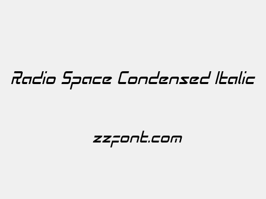 Radio Space Condensed Italic