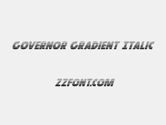 Governor Gradient Italic