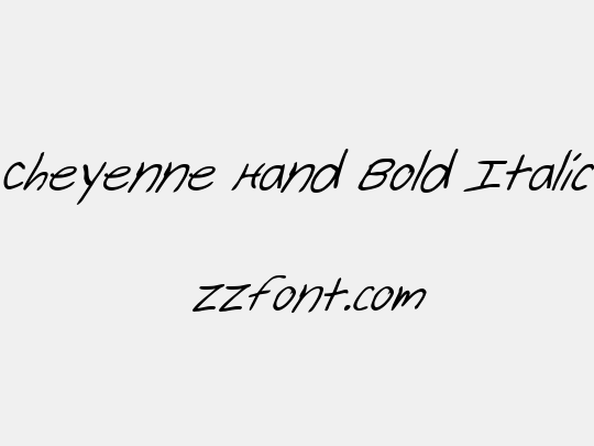 Cheyenne Hand Bold Italic