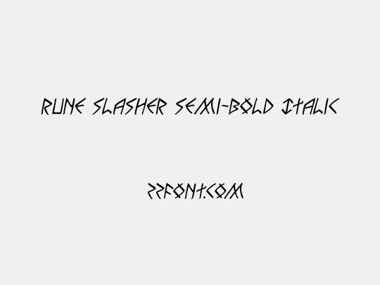 Rune Slasher Semi-Bold Italic