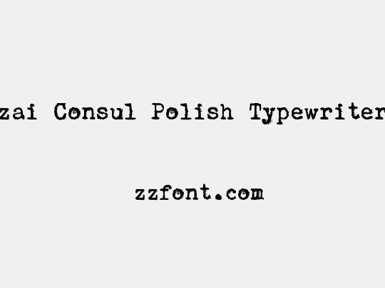 zai Consul Polish Typewriter