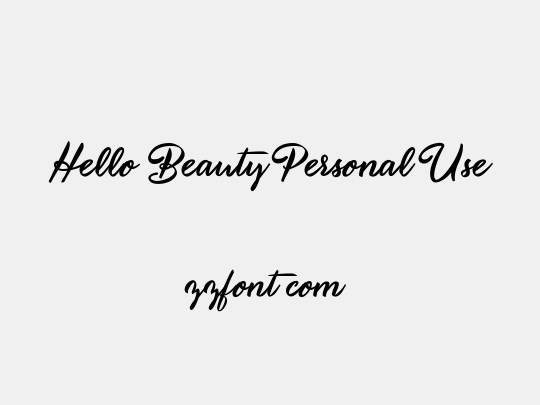 Hello Beauty Personal Use
