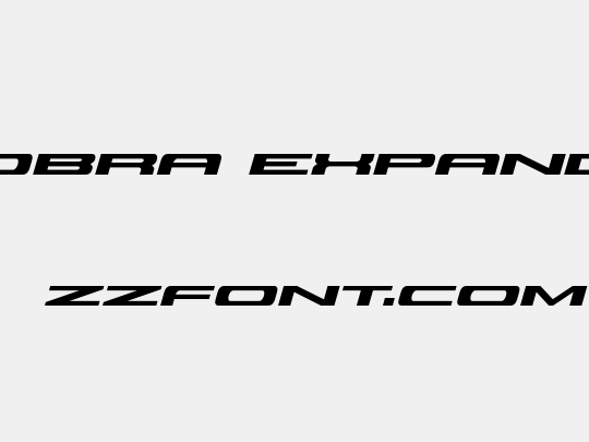 Classic Cobra Expanded Italic