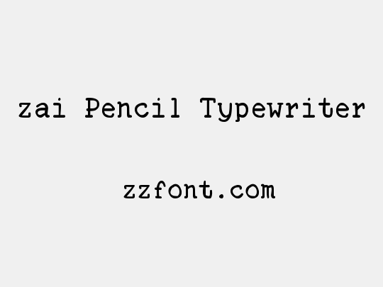 zai Pencil Typewriter