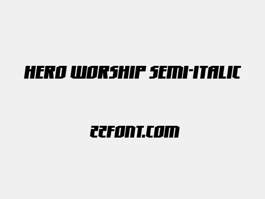 Hero Worship Semi-Italic