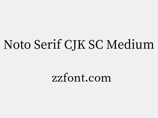Noto Serif CJK SC Medium