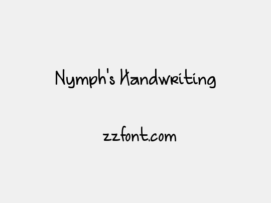 Nymph's Handwriting