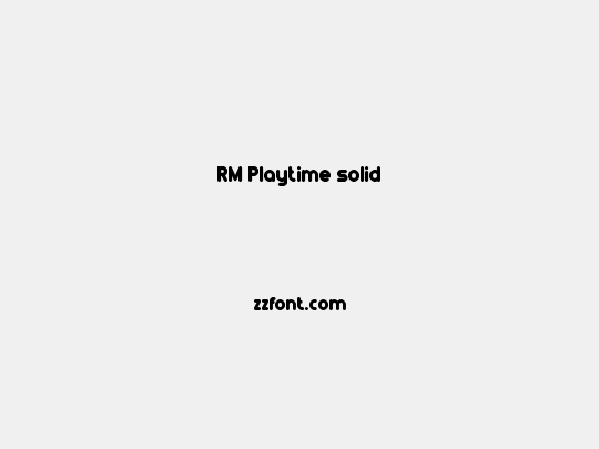 RM Playtime solid
