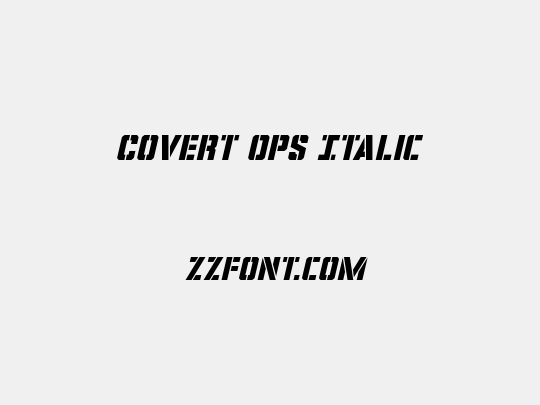 Covert Ops Italic