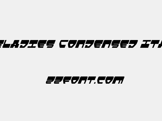Loveladies Condensed Italic