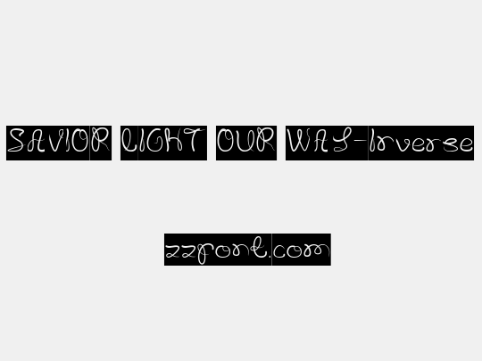 SAVIOR LIGHT OUR WAY-Inverse