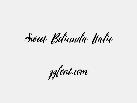 Sweet Belinnda Italic