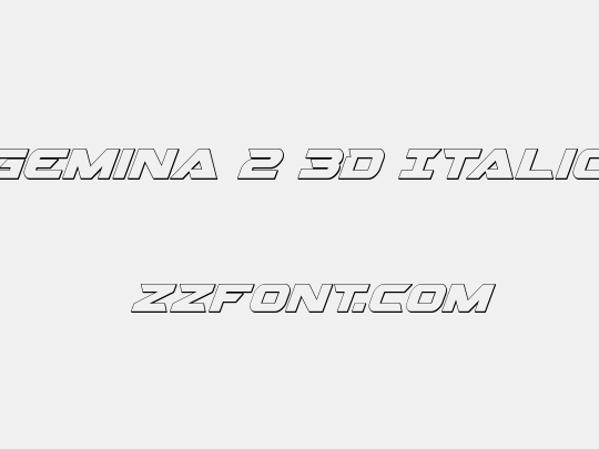 Gemina 2 3D Italic