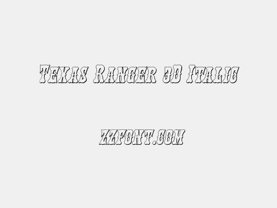 Texas Ranger 3D Italic